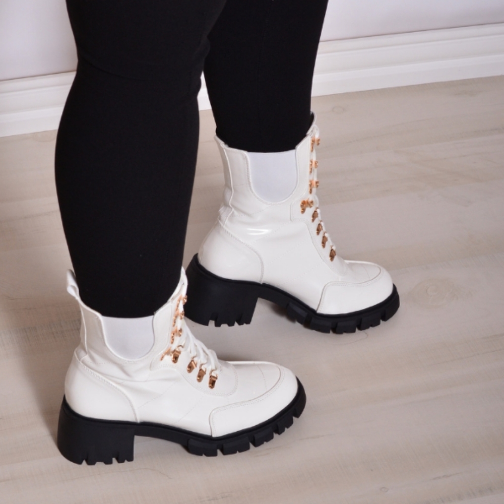 Lace up combat boots